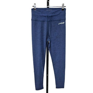 ECHT Women's High Rise Crop Tie Waist Leggings  Size Medium Blue